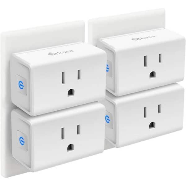 15 Amp Mini Smart Plug Outlet with Timer in White (4 Packs)