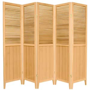 6 ft. Natural 5-Panel Room Divider