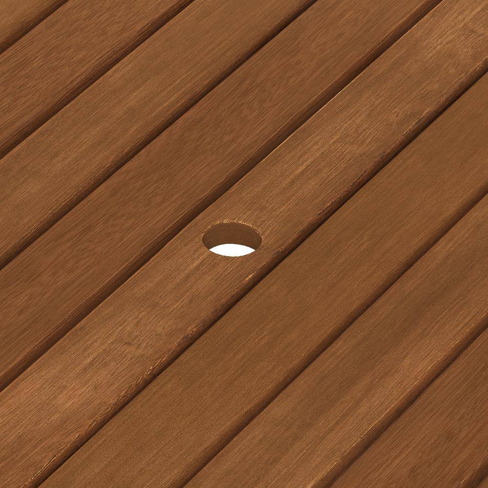 Tioman Natural Hardwood Round Folding Outdoor Dining Table