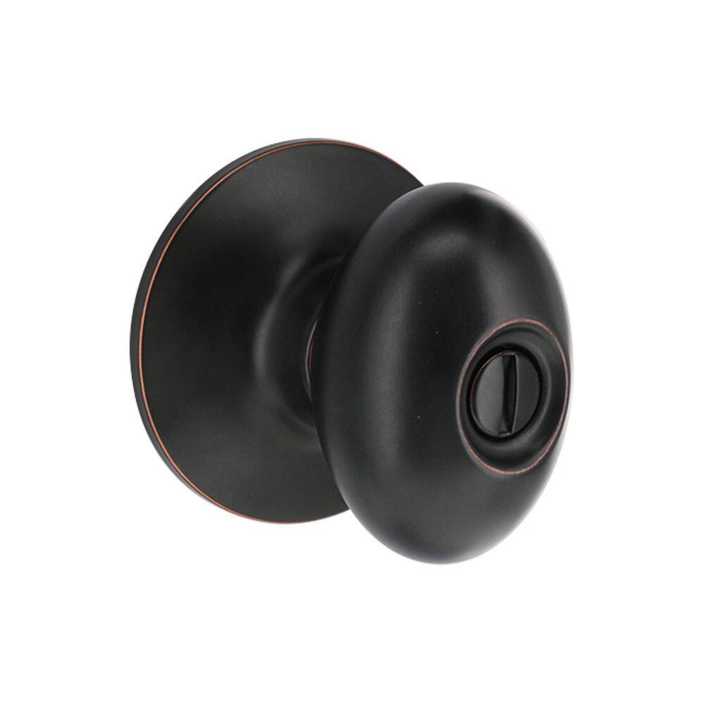 Defiant Oval Aged Bronze Dummy Door Knob 32TYLX740B - The Home Depot