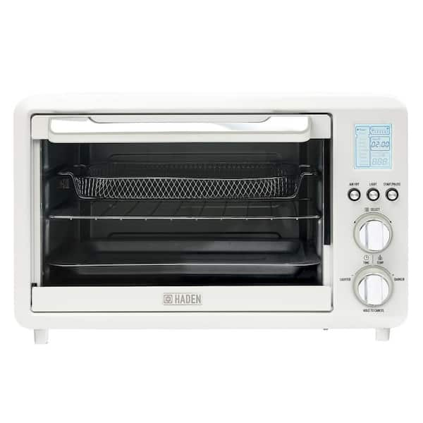 HADEN Toaster Oven 1500-Watt 6 Slice Ivory/Chrome Toaster Oven with Air ...