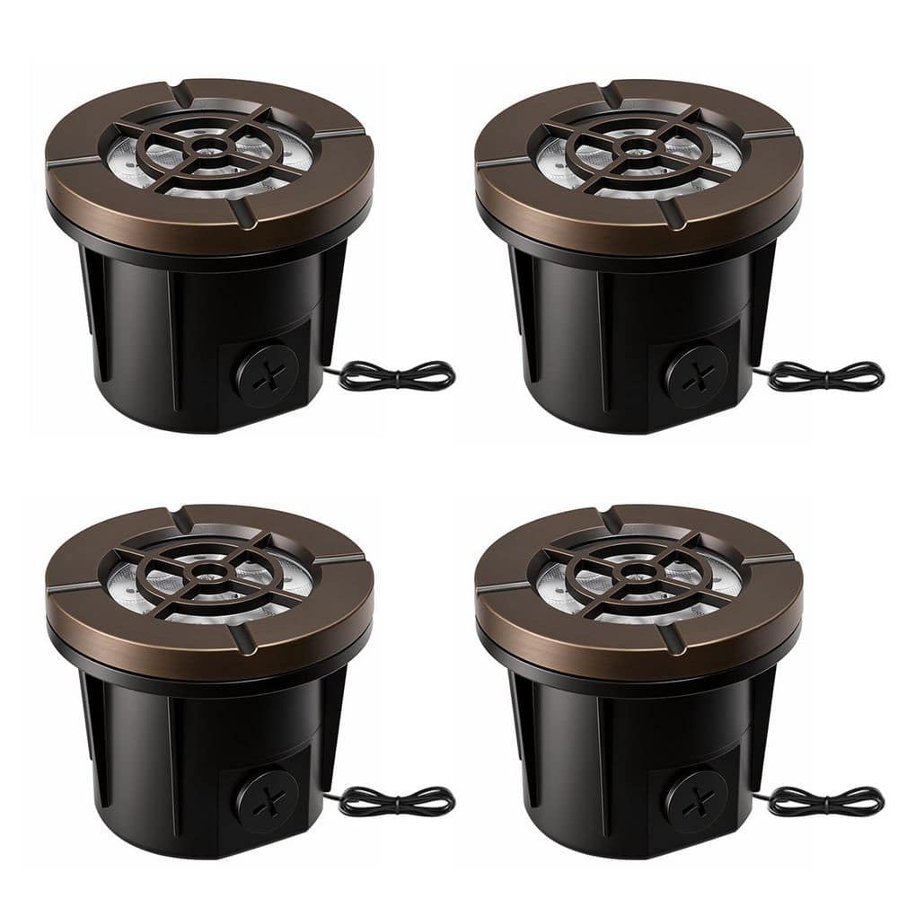 500-Lumen Copper In-Ground Outdoor Spotlight with Weather-Resistant 5W 5CCT Outdoor Pathway Light for Garden(4-Pack) price history on PriceWatchPro