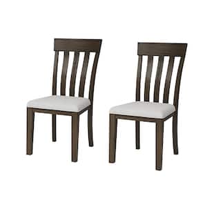 Odete Brown Transitional Style Solid Wood Dining Chair Set of 2