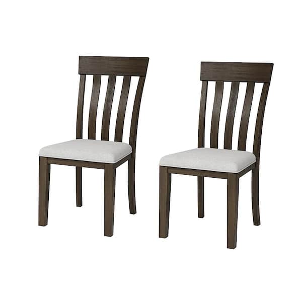 JAYDEN CREATION Odete Brown Transitional Style Solid Wood Dining Chair Set of 2
