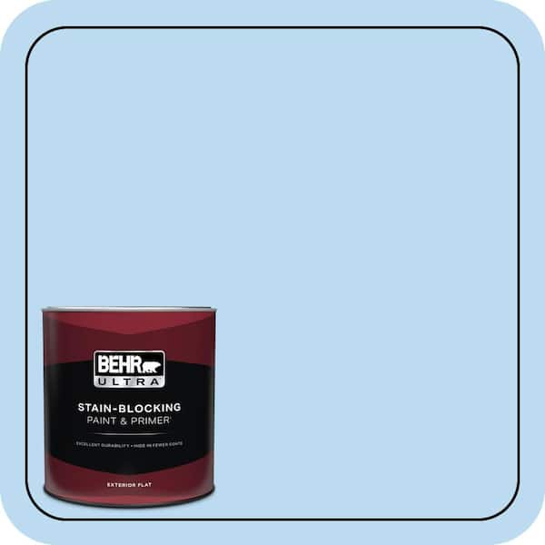 BEHR ULTRA 1 qt. #P510-1 Greek Isles Flat Exterior Paint & Primer