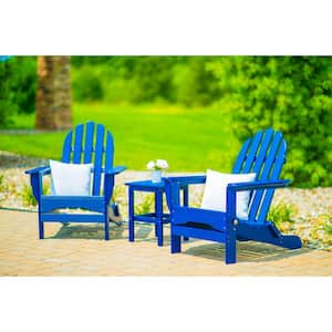 Icon Royal Blue Recycled Plastic Folding Adirondack Chair (2-Pack)