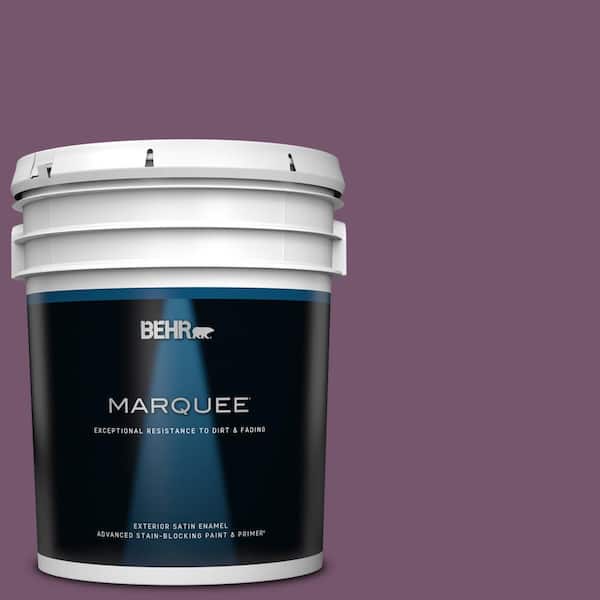 BEHR MARQUEE 5 gal. #PMD-87 Exotic Orchid Satin Enamel Exterior Paint & Primer