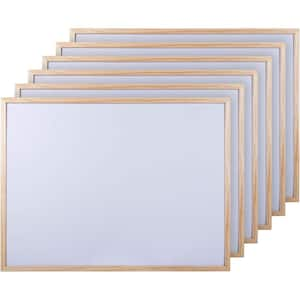 Desk Tech Dry Erase Hanging White Board for Wall with Wooden Frame Bulk, 36 x 24 in. White, 6-Pieces