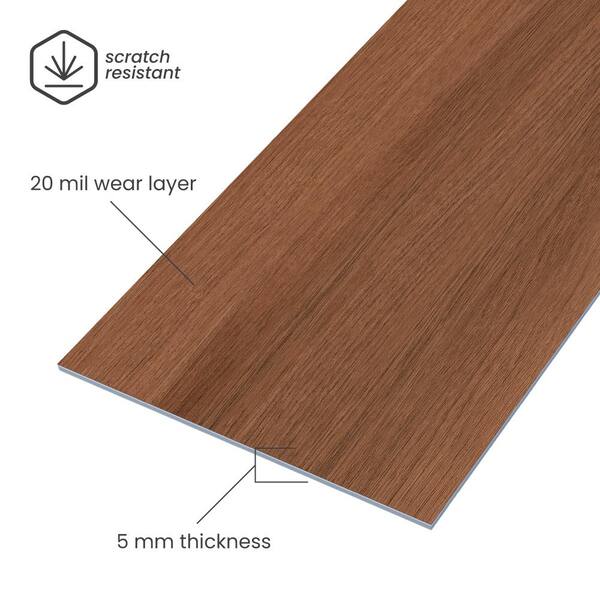 Achim Flex Flor Smoke 9-in Wide x 5-mm Thick Waterproof Luxury Vinyl Plank Flooring (24-sq ft)
