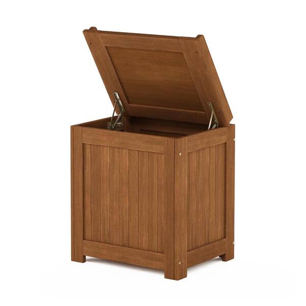 Furinno Tioman Outdoor Hardwood Storage Box Fg19749 The Home Depot Furinno Tioman Outdoor Hardwood Storage, Outdoor Wooden Storage Box Waterproof