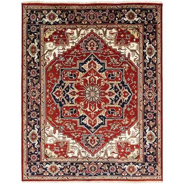 Rust/Navy 10 ft. x 14 ft. Area Rug
