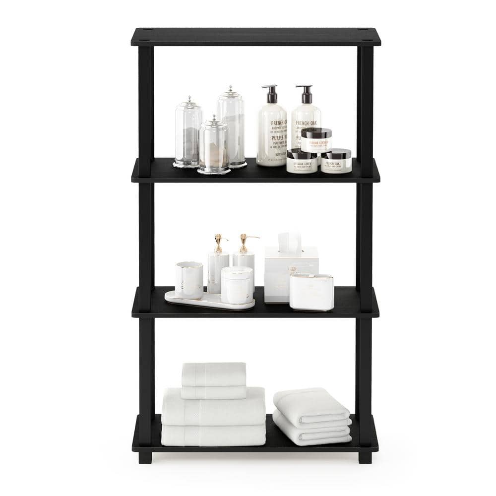 Americano Black 4-Tier Multipurpose Wooden Shelf Display