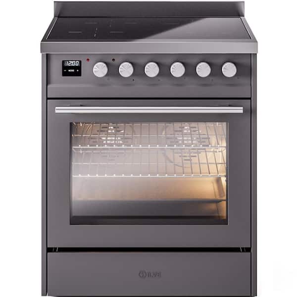 Professional Plus II 30 in. 4 Zone Freestanding Induction Range in Matte Graphite