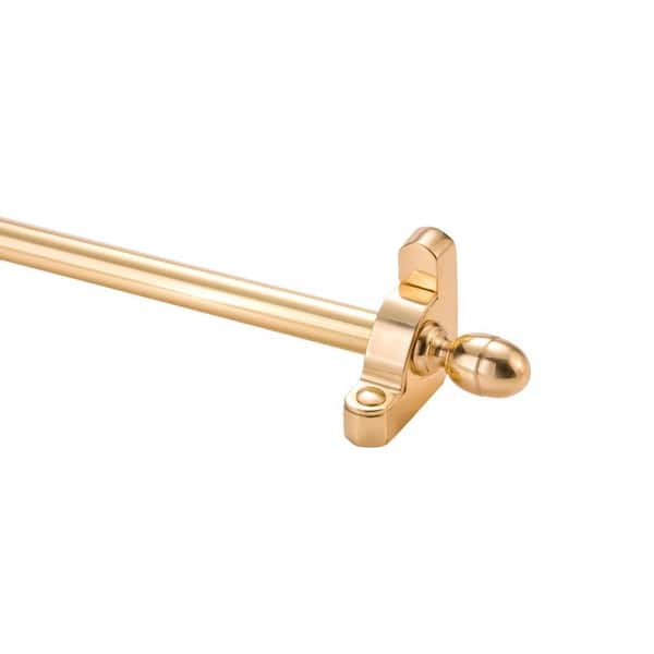 Zoroufy Heritage Collection Tubular 28.5 in. x 1/2 in. Polished Brass Finish Stair Rod Set with Acorn Finial