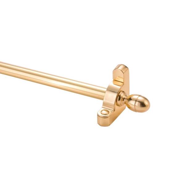 Zoroufy Heritage Collection Tubular 36 in. x 1/2 in. Polished Brass Finish Stair Rod Set with Acorn Finial