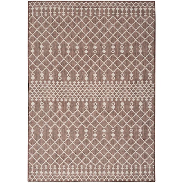 Nourison Positano Natural 7 ft. x 10 ft. Moroccan Contemporary Area Rug