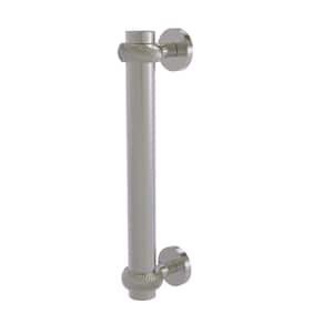 8 in. Center-to-Center Door Pull with Twisted Aents in Satin Nickel