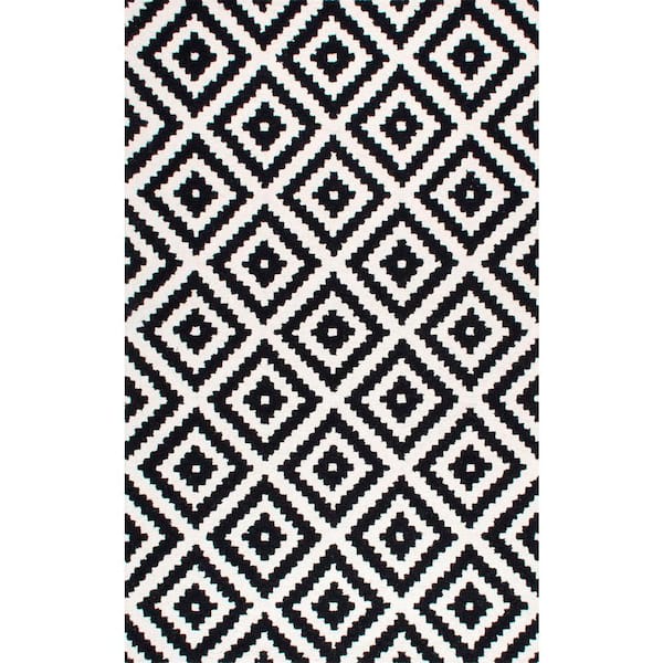 nuLOOM Kellee Contemporary Black Doormat 2 ft. x 3 ft.  Area Rug