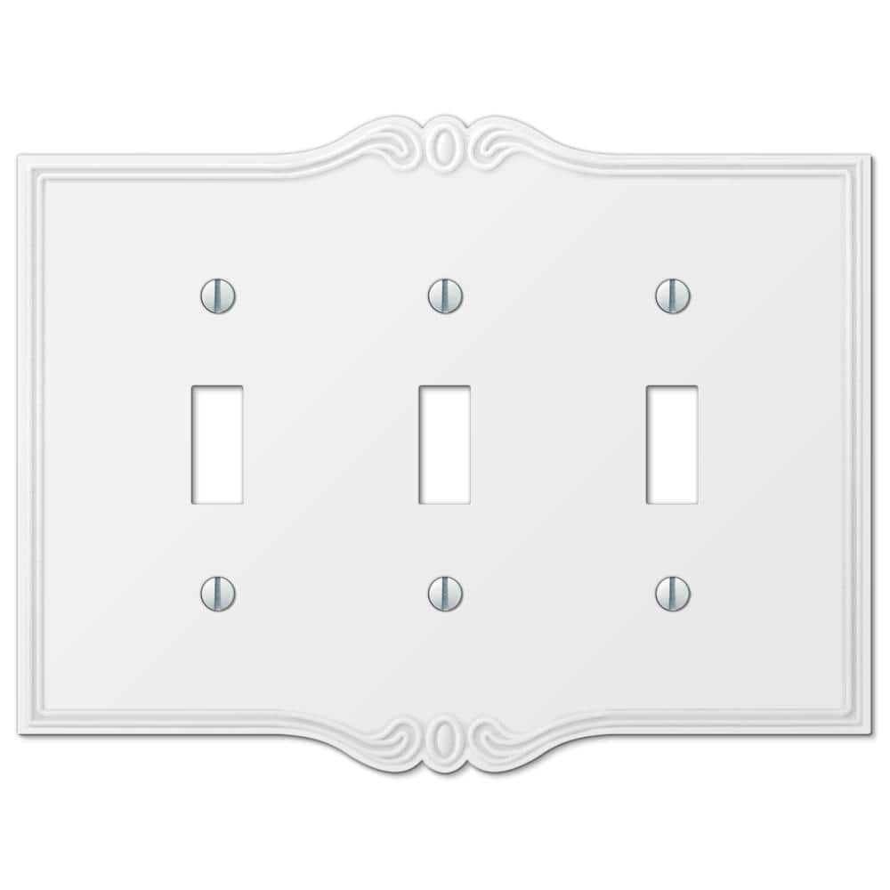 Charleston 3 Gang Toggle Composite Wall Plate - White price history on PriceWatchPro