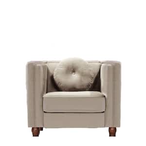 Angie Ivory Classic Kittleson Chesterfield Chair