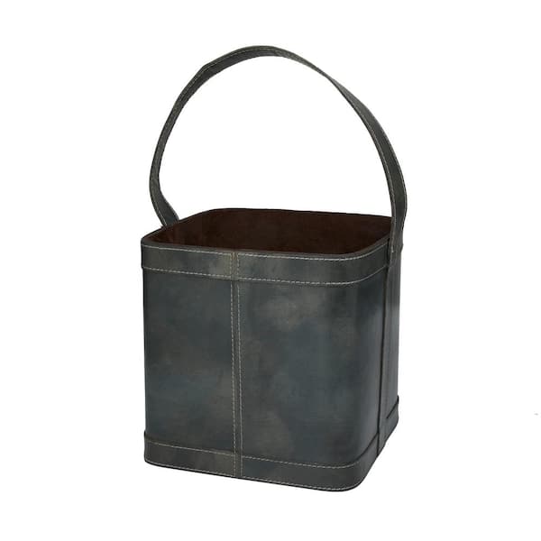 Litton Lane 4- Bottle Dark Blue Wine Holder with Carrying Handle