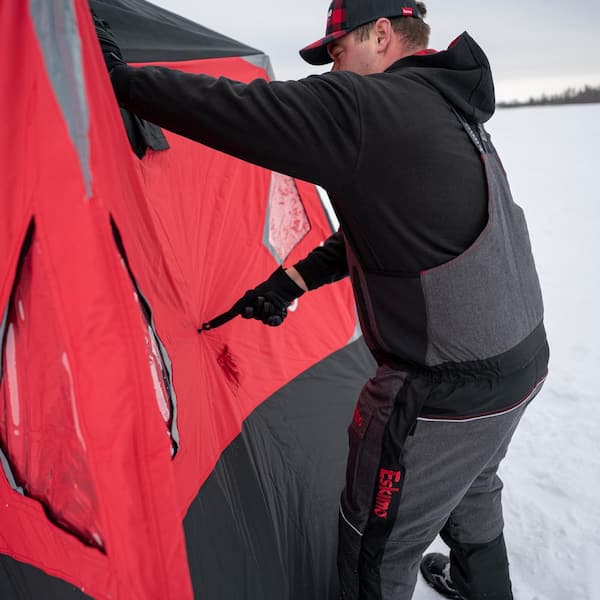 Eskimo Outbreak 650XD Limited, Pop-Up Portable Ice Fishing Shelter,  Insulated, Plaid, 5-Person to 7-Person 44650 - The Home Depot