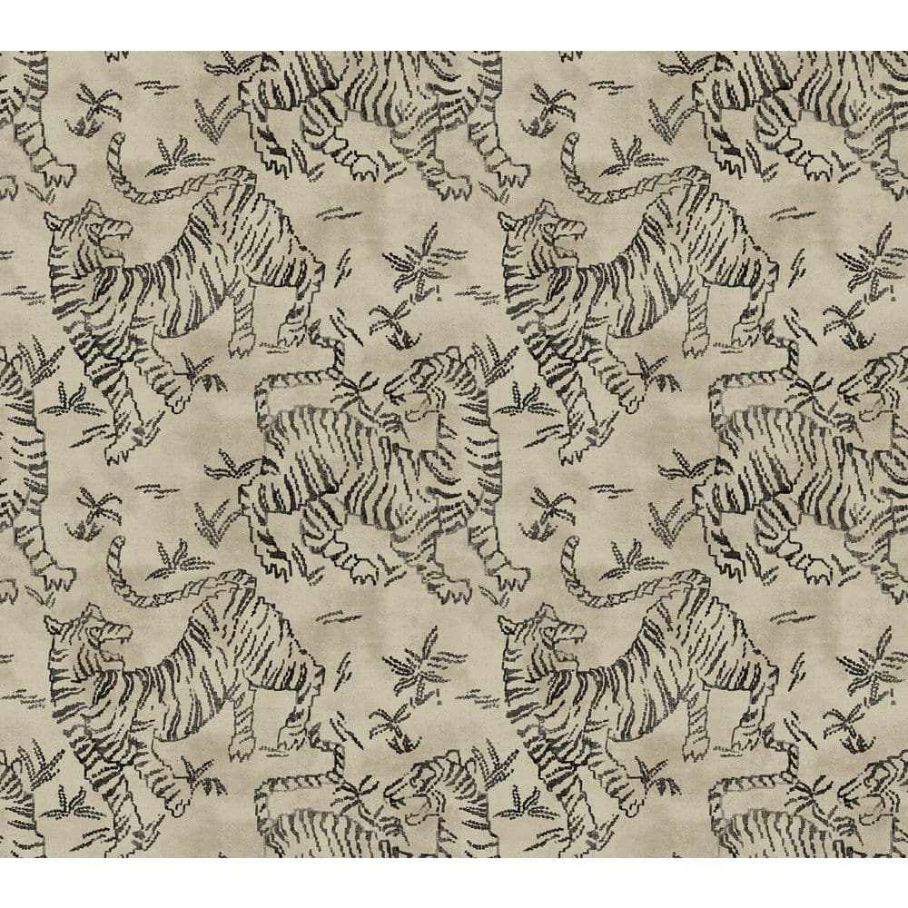 Orly Tigers Taupe Beige Wallpaper