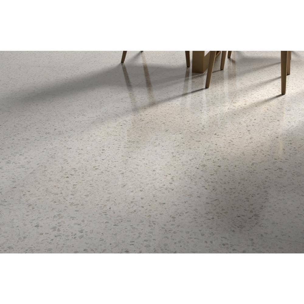 Large White Matte Porcelain Stone Look Tile