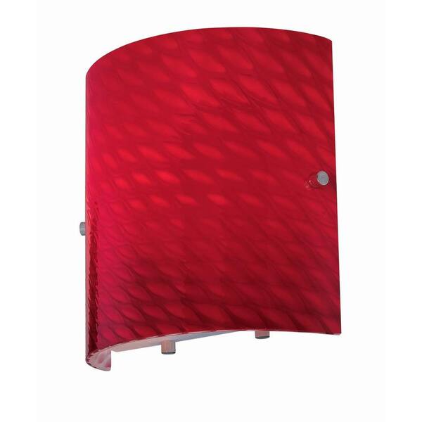 Illumine 1-Light Red Glass Wall Lamp