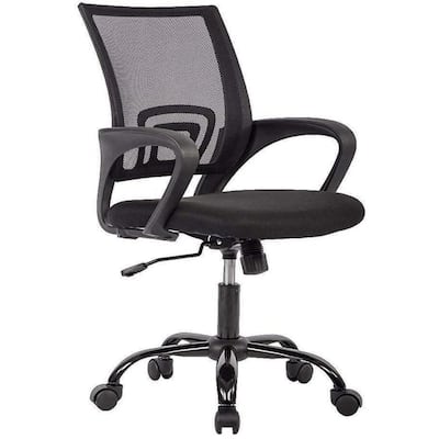 New Mid-Back Black Drafting Mesh Chair Designed With Human-Oriented Ergonomic Construction