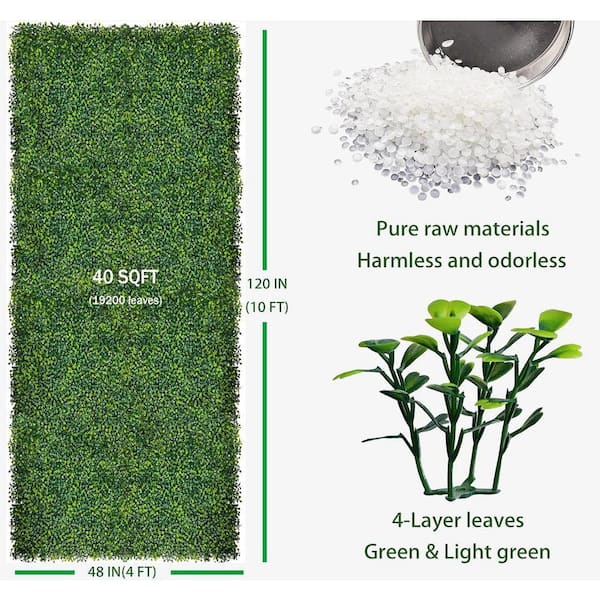 Justincity 48.00 in x 120.00 in 40 sqft Green UV-Resistant