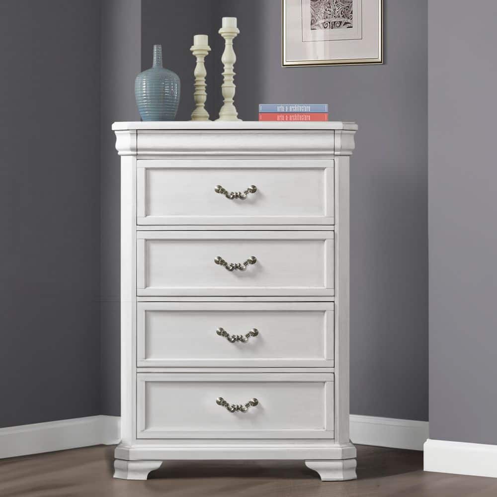 New Classic Furniture Lyndhurst White 5-Drawer 40 in. Chest of Drawers