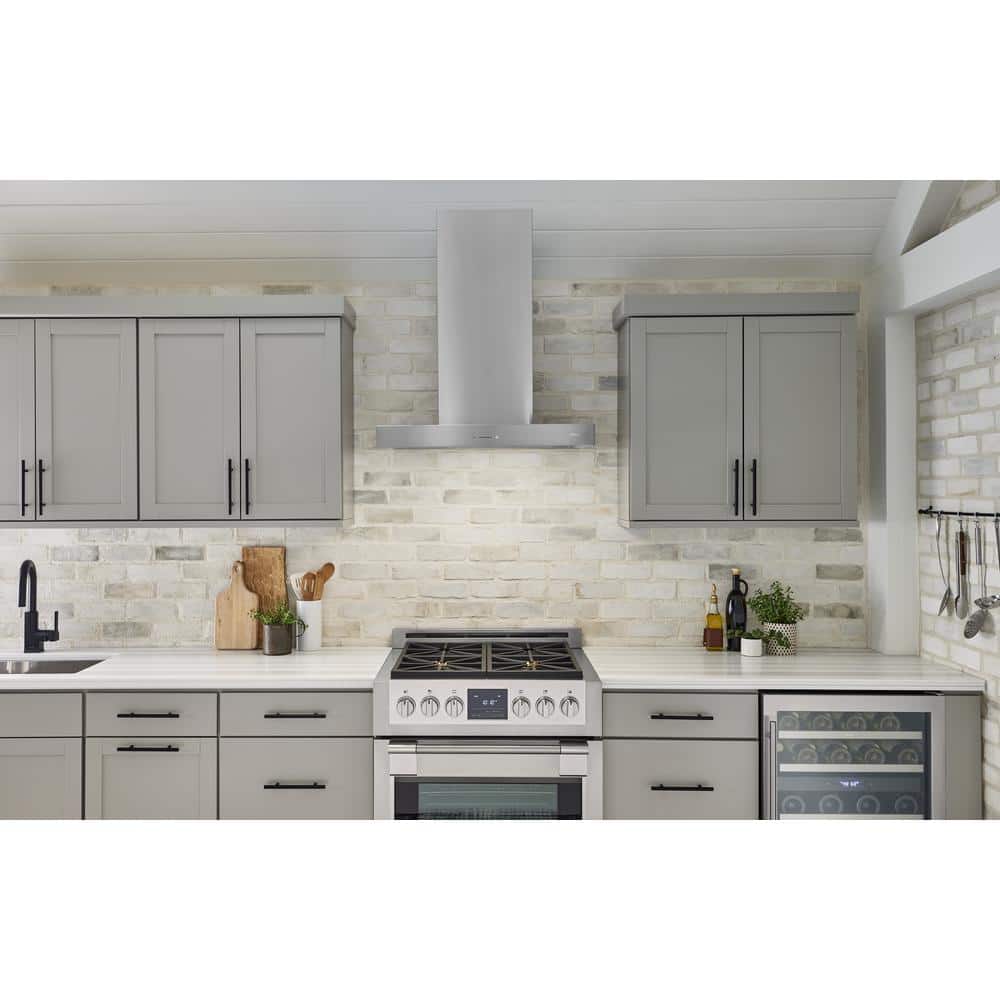 Roma 36" Stainless Steel Convertible Wall Mounted Range Hood with LED Light