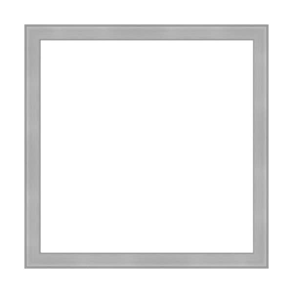 Amanti Art Mirror Makeover VistBrushed Nickel 37.25 in. W x 37.25 in. H Bathroom Mirror Frame Border Kit-Fits a 36 x 36 Mirror