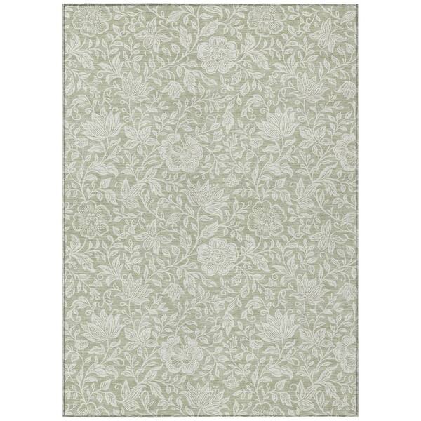 Chantille Machine Washable Indoor/Outdoor Abstract ACN2572 Celery 10 ft. x 14 ft. Area Rug