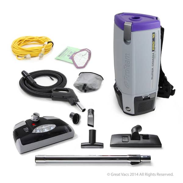 ProTeam NEW Super Coach Pro 10 qt. Backpack Vacuum Cleaner with Power Head