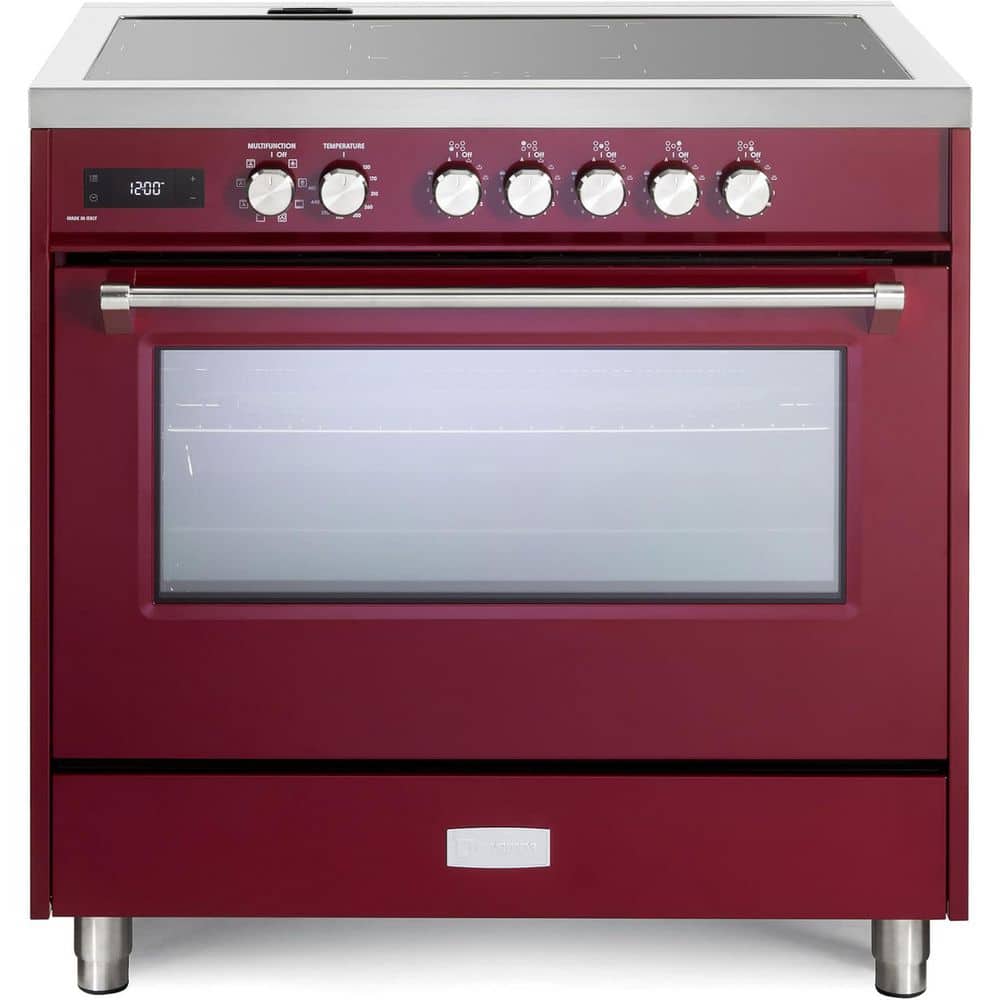Ultima Collection Series 36 in. Freestanding Single Oven Induction Range in Burgundy price history on PriceWatchPro