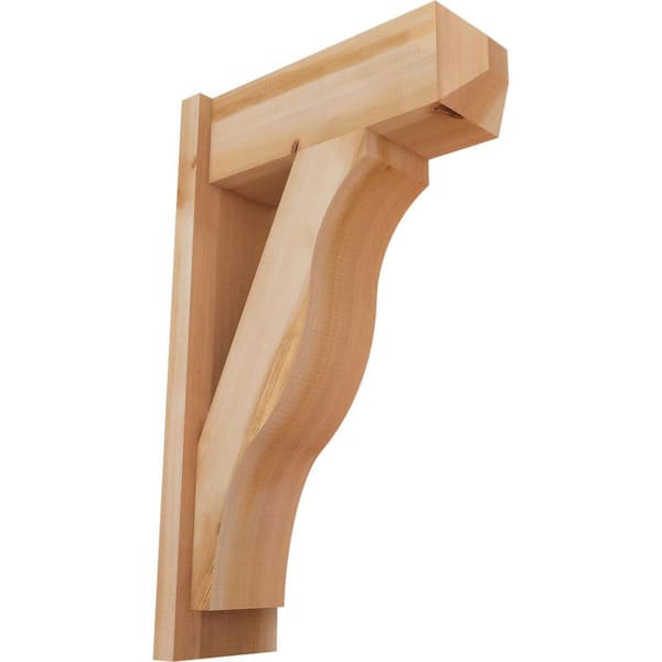 Ekena Millwork 8 in. x 32 in. x 20 in. Fuston Craftsman Smooth Western Red Cedar Outlooker
