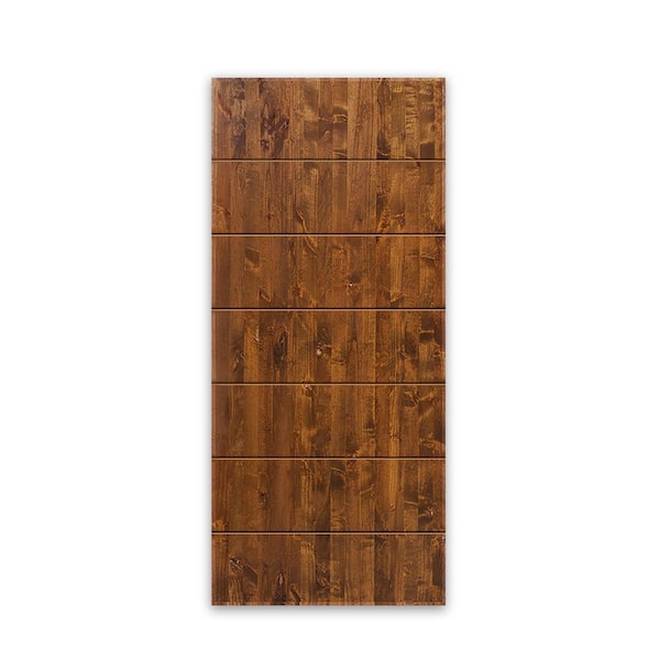 CALHOME 42 in. x 80 in. Hollow Core Walnut Stained Pine Wood Interior Door Slab Slab