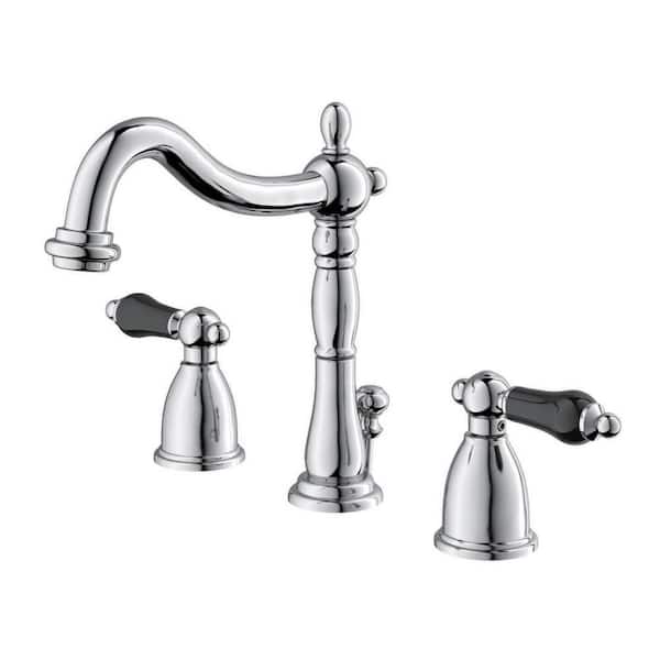 Kingston Brass Duchess 2-Handle 8 in. Widespread Bathroom Faucets with Plastic Pop-Up in Polished Chrome