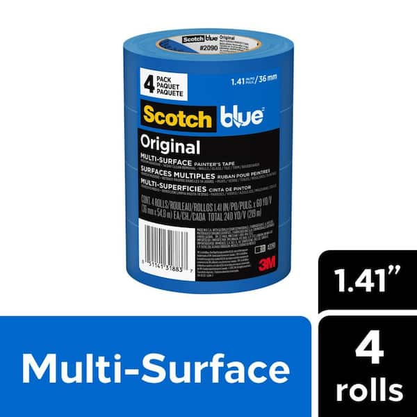 3M ScotchBlue 1.41 In. x 60 Yds. Original Multi-Surface Painter's Tape (4 Rolls)