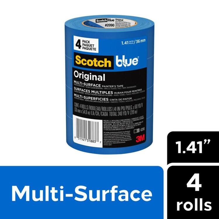 3M ScotchBlue 1.41 In. x 60 Yds. Original Multi-Surface Painter's Tape (4 Rolls)