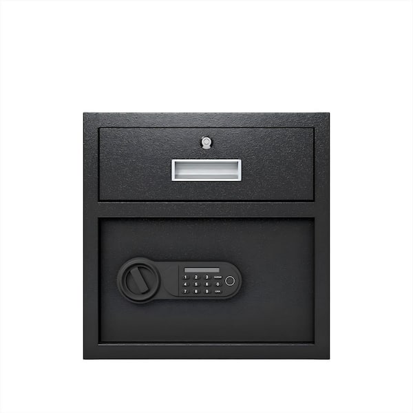 1.65 cu. ft. Steel Fire-Resistant Floor Safe with Electronic Locks, Shelf and Drawer