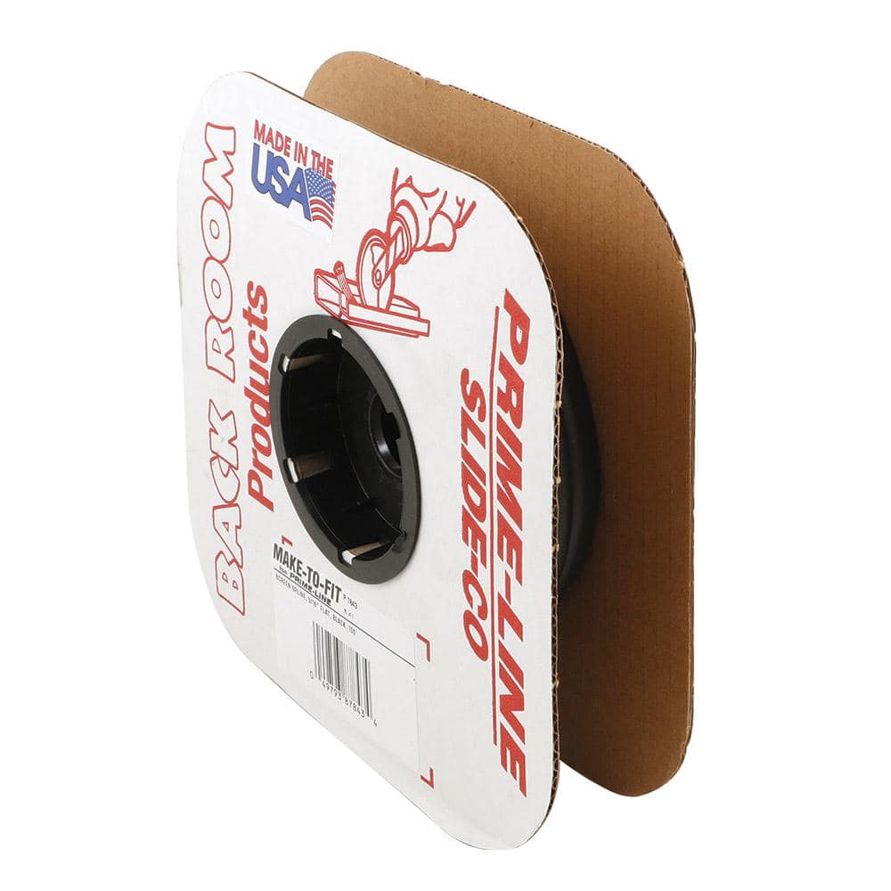 PrimeLine 5/16 in. x 100 ft. Black Vinyl Construction Flat Screen