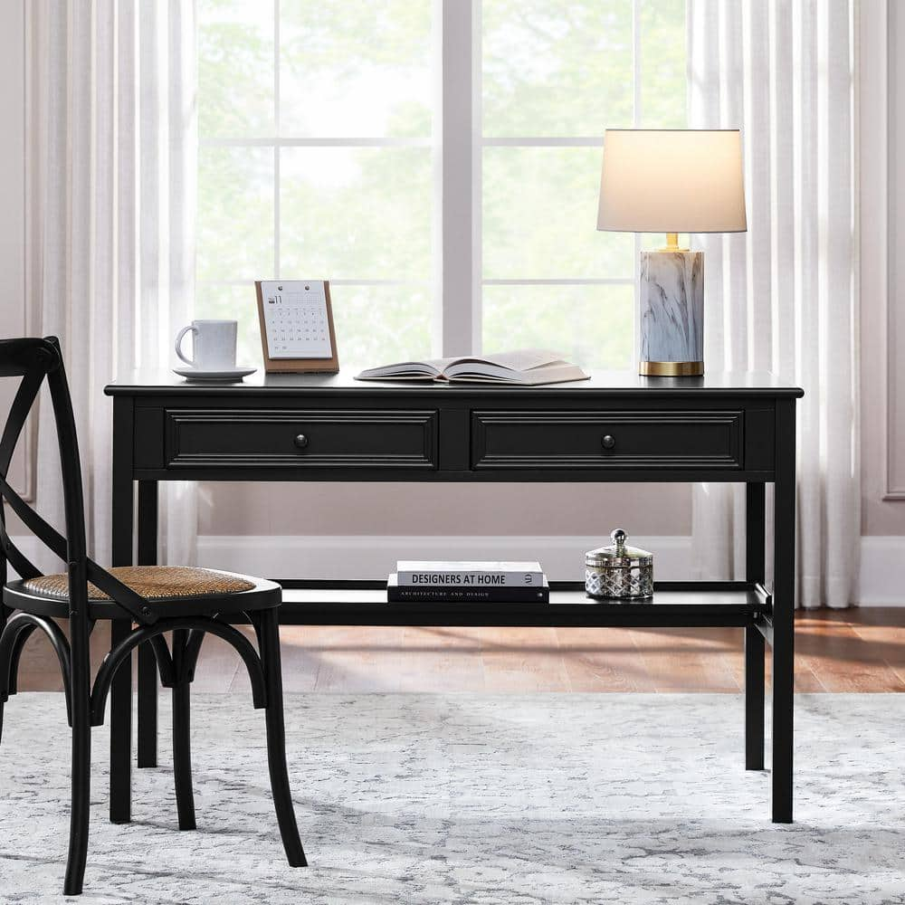 Home Decorators Collection Bradstone Charcoal Black Writing Desk