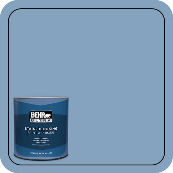 BEHR ULTRA 1 qt. #PPU14-07 Hawaiian Sky Extra Durable Satin Enamel Interior Paint & Primer