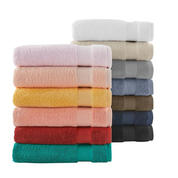 Warm Clay Cotton Towels Size Bath Towel by Piglet in Bed