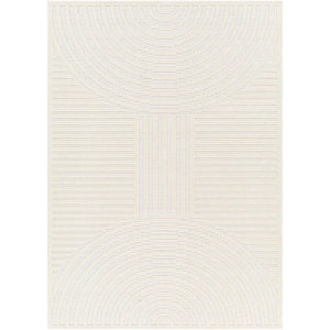 Lyna Cream Geometric 2 ft. x 3 ft. Machine-Washable Indoor Area Rug