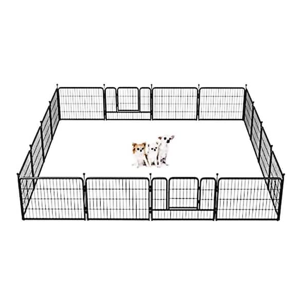 maocao hoom 0.0025-Acre Outdoor\Indoor 16-Panels Wireless Metal Multi-shape Adjustable Pet Playpen