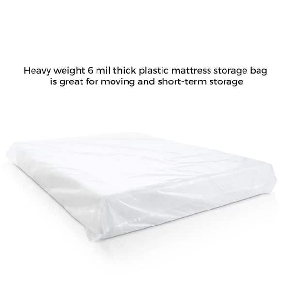 Twin/Full Clear ComfortHome 6 Mil Heavy Duty Mattress Bag for 6 Mil 1 Pack 